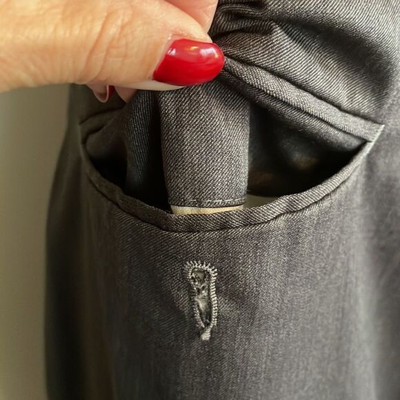 Bravini Trousers gray wool dress pants - Picture 5 of 7